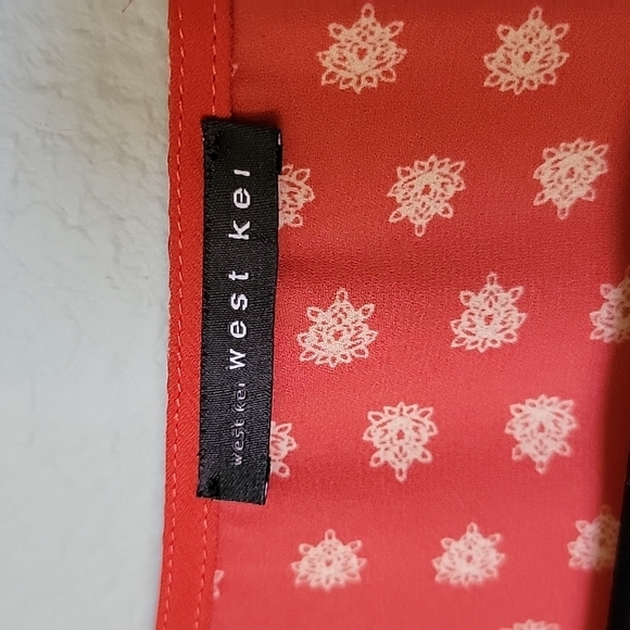 West key Talina Tie Front Boho Colorful Blouse Medium - Picture 4 of 10